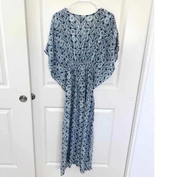 Rujuta Sheth Shira Caftan Blue White One Size - Picture 5 of 8